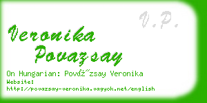 veronika povazsay business card